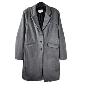 Liz Claiborne Wool Overcoat 42" 3-Button Medium